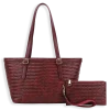 2pc Braided Tote with Wristlet
