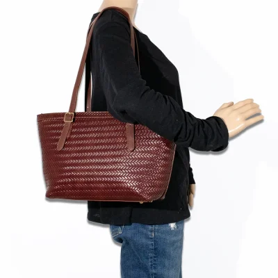 2pc Braided Tote with Wristlet