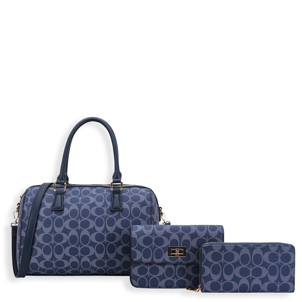 3pc Half Moon Doctor Bag with Wallet & Crossbody