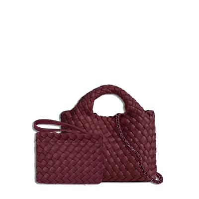 2pc Braided Satchel with Coin Holder