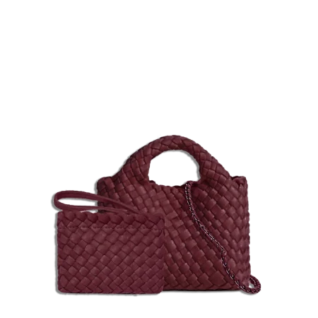 2pc Braided Satchel with Coin Holder