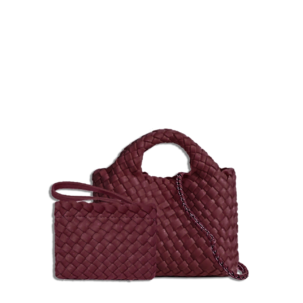 2pc Braided Satchel with Coin Holder