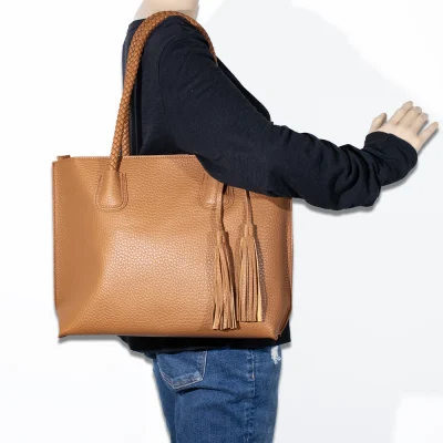 2pc Tassel Tote with Crossbody