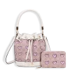 2pc Half Moon Heart Bucket with Wallet