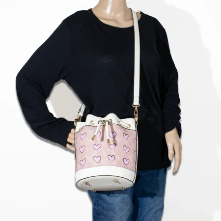 2pc Half Moon Heart Bucket with Wallet