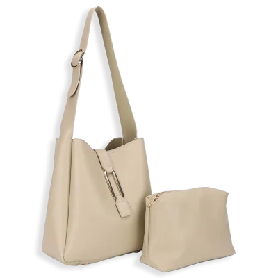 2pc Hobo Shoulder Bag with Makeup Bag