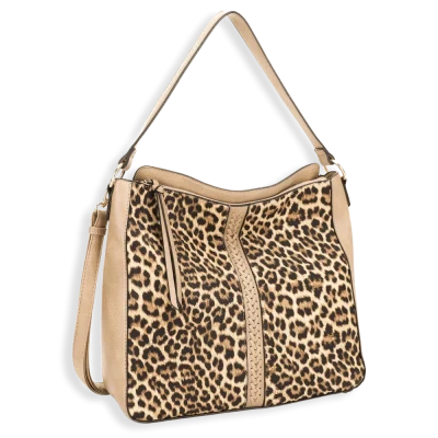 Leopard Print Hobo Bag