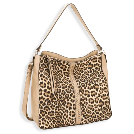 Leopard Print Hobo Bag