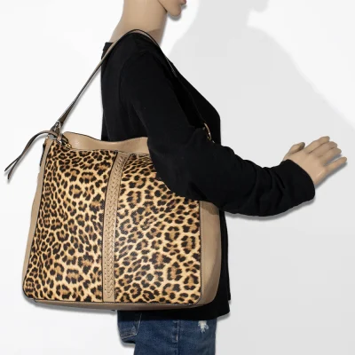 Leopard Print Hobo Bag