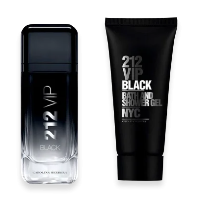 212 Vip Black by Carolina Herrera 3.4 oz. Gift Set