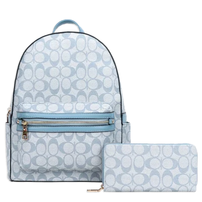 2pc Half Moon Backpack with Wallet