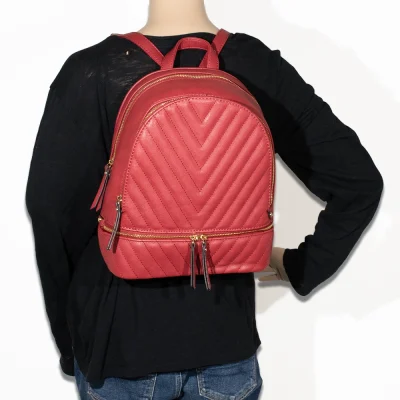 2pc Quilted Backpack with Wallet