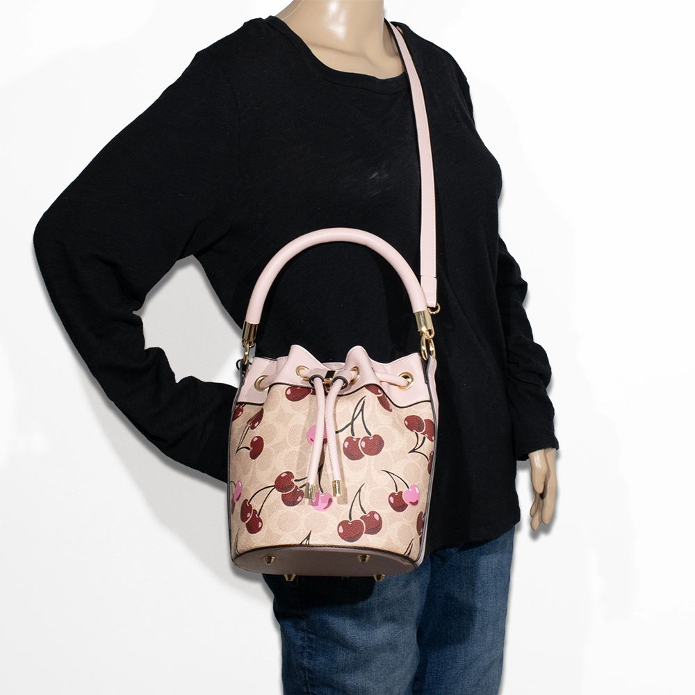 2pc Half Moon Cherry Bucket with Wallet