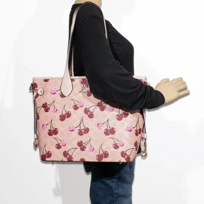 3pc Half Moon Cherry Tote with Wallet & Crossbody