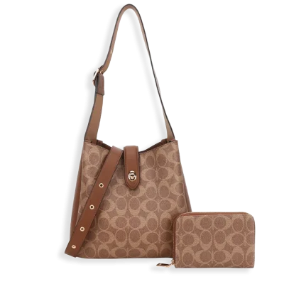 2pc Half Moon Shoulder-Crossbody with Wallet