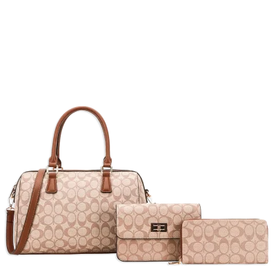 3pc Half Moon Doctor Bag with Wallet & Crossbody