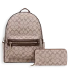 2pc Half Moon Backpack with Wallet