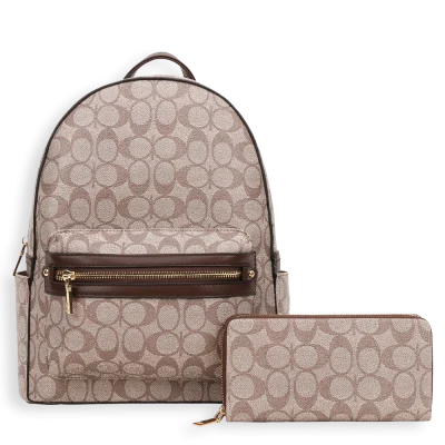 2pc Half Moon Backpack with Wallet