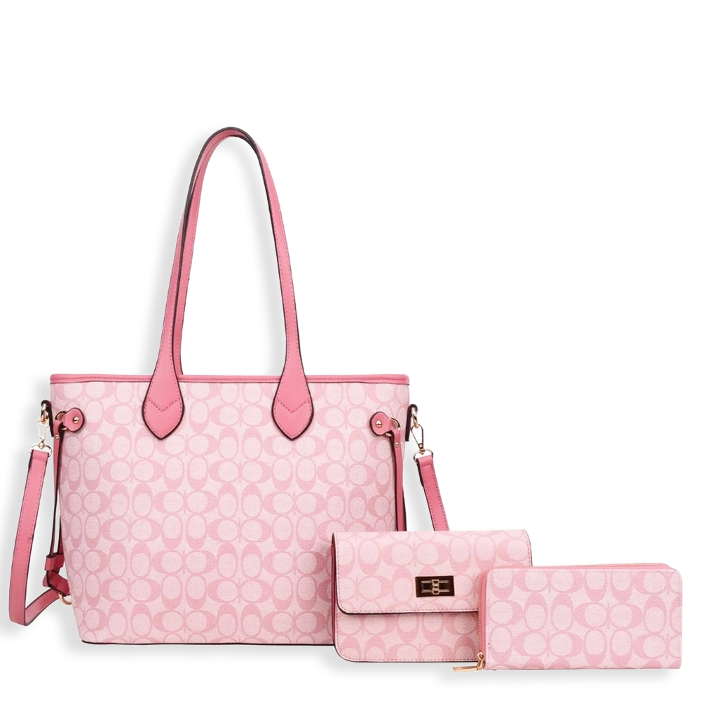 3pc Half Moon Tote with Wallet & Crossbody