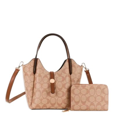 2pc Half Moon Button Strap with Wallet