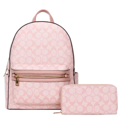 2pc Half Moon Backpack with Wallet