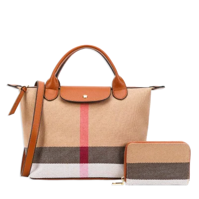 2pc Plaid Crossbody with Wallet