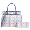 2pc Monogram Front Lock Satchel with Wallet
