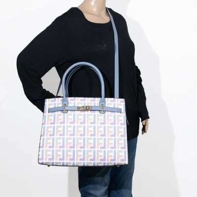 2pc Monogram Front Lock Satchel with Wallet
