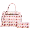 2pc Monogram Front Lock Satchel with Wallet