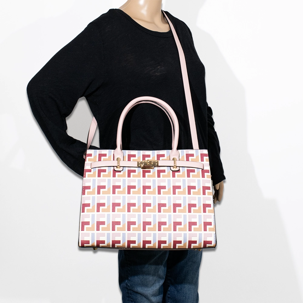 2pc Monogram Front Lock Satchel with Wallet