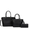 3pc Embroided Satchel with Wallet & Medium Satchel
