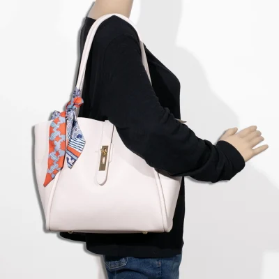 2pc Turn Lock Tote Bag with Wallet