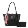 2pc Turn Lock Tote Bag with Walletv