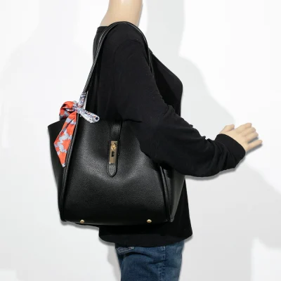 2pc Turn Lock Tote Bag with Wallet