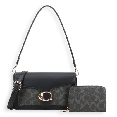 2pc Half Moon Shoulder-Crossbody with Wallet