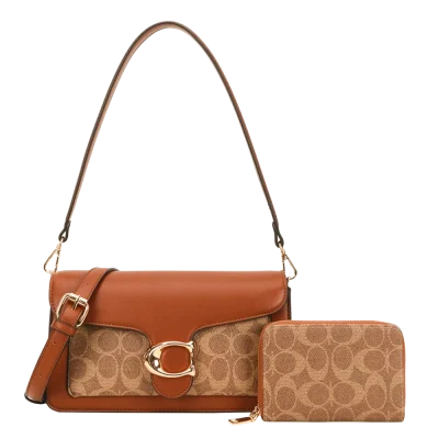 2pc Half Moon Shoulder-Crossbody with Wallet