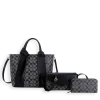3pc Half Moon Double Stripe Bag with Wallet & Crossbody