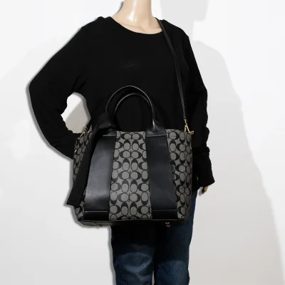 3pc Half Moon Double Stripe Bag with Wallet & Crossbody