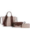3pc Half Moon Double Stripe Bag with Wallet & Crossbody