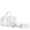 3pc Half Moon Double Stripe Bag with Wallet & Crossbody