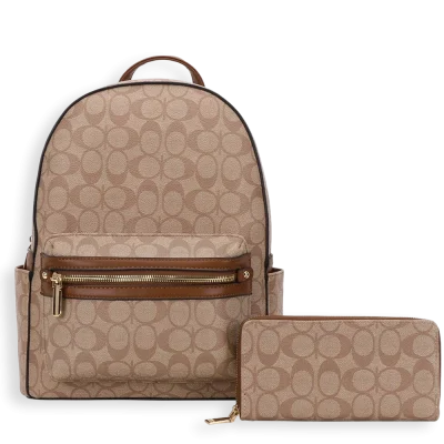 2pc Half Moon Backpack with Wallet