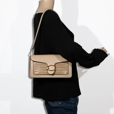 2pc Half Moon Croc Shoulder-Crossbody with Wallet