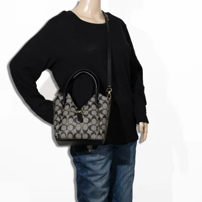 2pc Half Moon Button Strap with Wallet