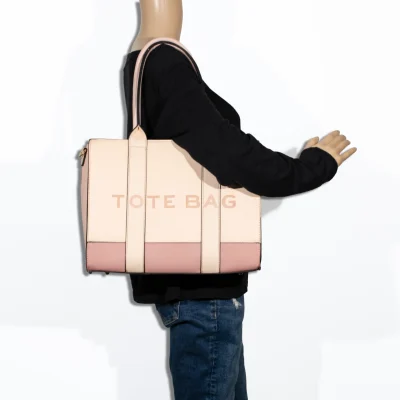 2pc XL Leather Tote Bag with Wallet