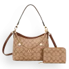 2pc Half Moon Shoulder-Crossbody with Wallet & Charm Chain