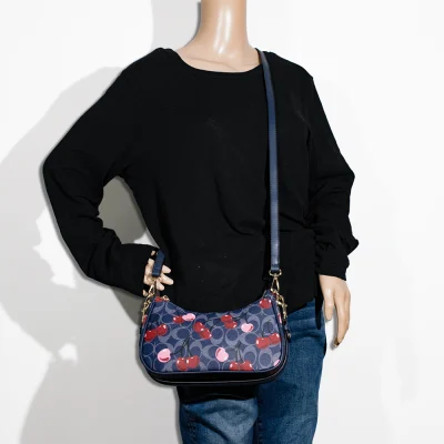 2pc Cherry Half Moon Shoulder-Crossbody with Wallet