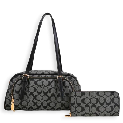 2pc Half Moon Shoulder Bag with Wallet