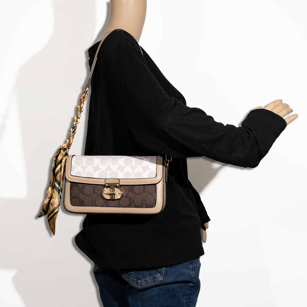 2pc Half Moon Shoulder-Crossbody with Wallet *2 Tone*