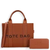 2pc Large Leather Tote Bag with Wallet