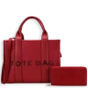 2pc Large Leather Tote Bag with Wallet
